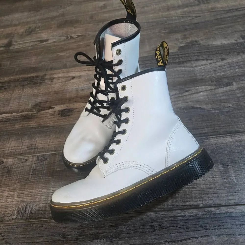 DOC Martens Dr. Martens Zavala White Combat boots size women's 5